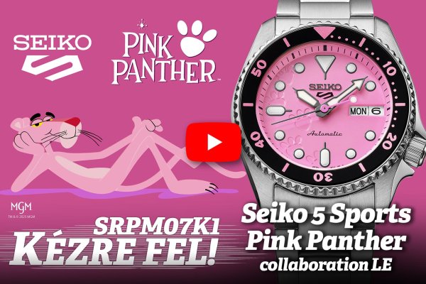 Kézre fel! Seiko 5 Sports Pink Panther collaboration LE SRPM07K1